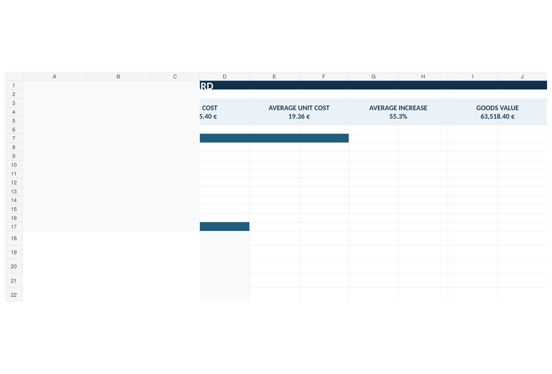 Animated demo of ImportVista Landed Cost Calculator