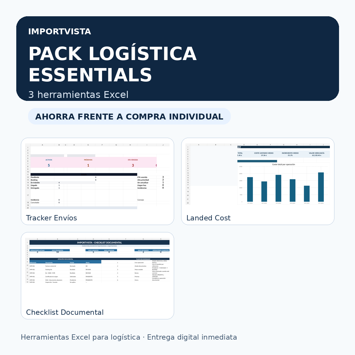Pack Logística Essentials ImportVista
