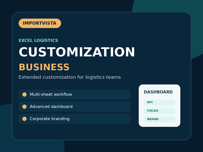Personalización Excel Logística Business – ImportVista