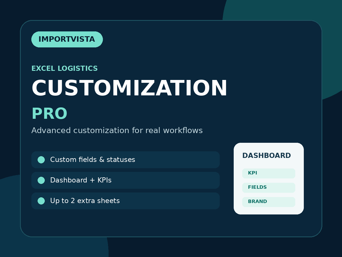 ImportVista Personalización Excel Logística PRO